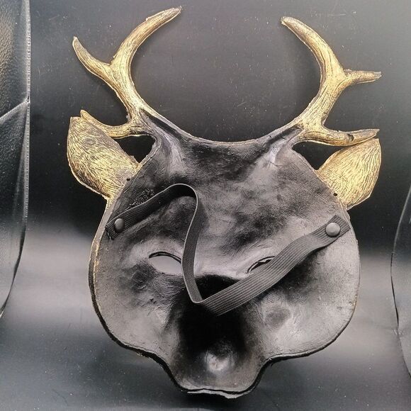 Deer Mask Animal Cosplay Mask PU Anime-Inspired Costume Accessory ren fare - Picture 4 of 4